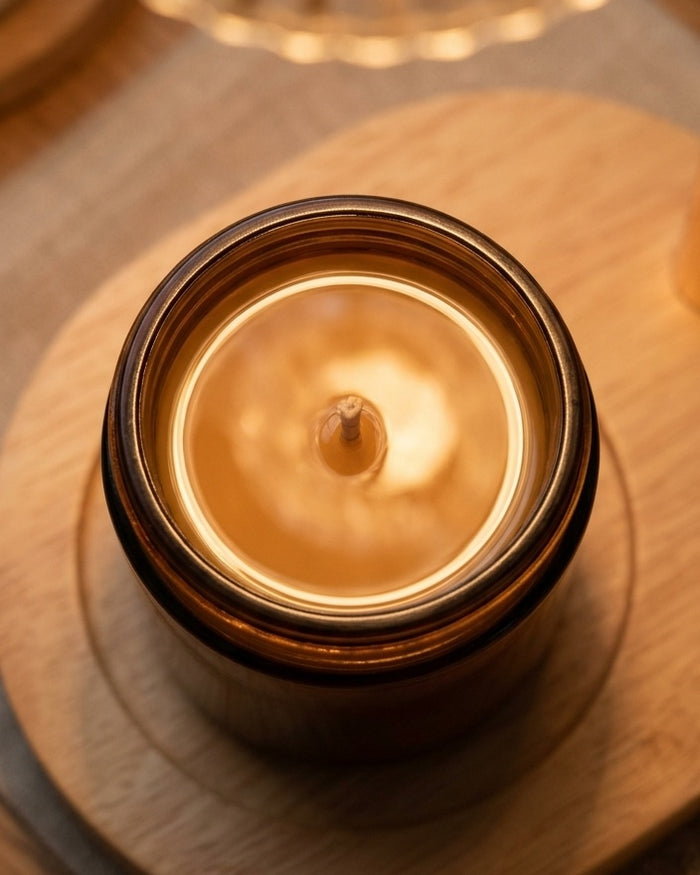 Lampe Heure Brune allumée